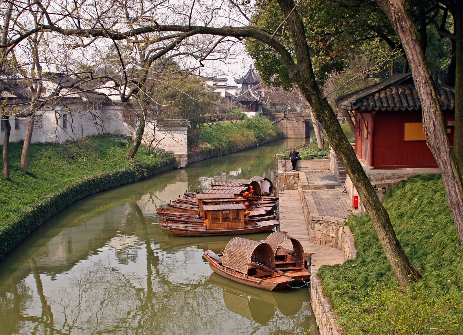 Sampans on Canal-Suzhou, China