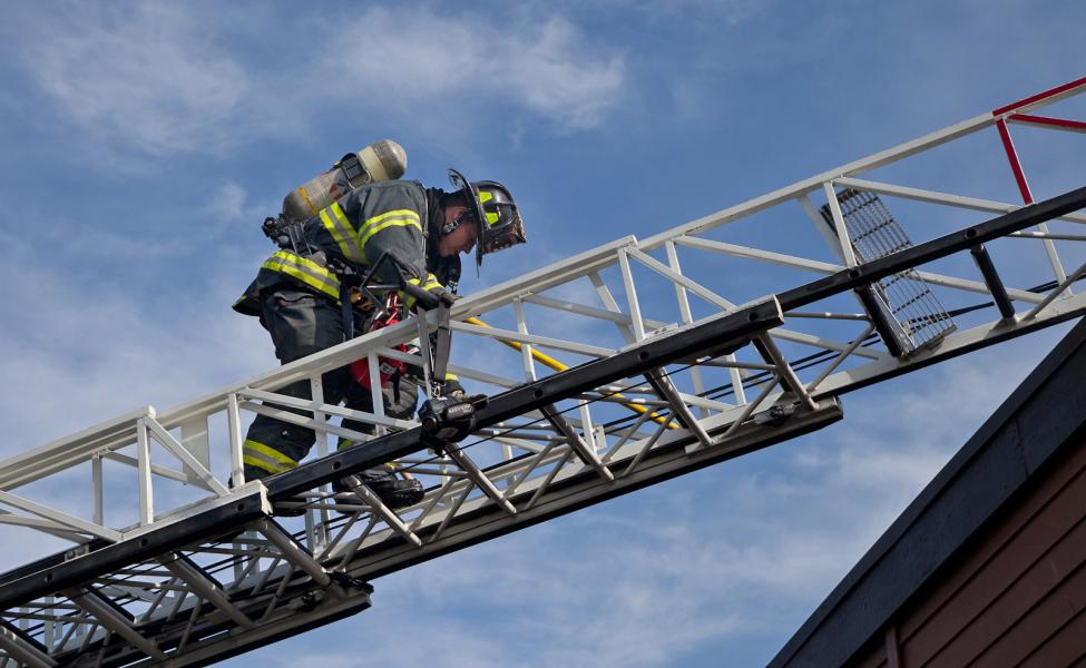Fireman on Search & Rescue Training Exercise,San Mateo2012