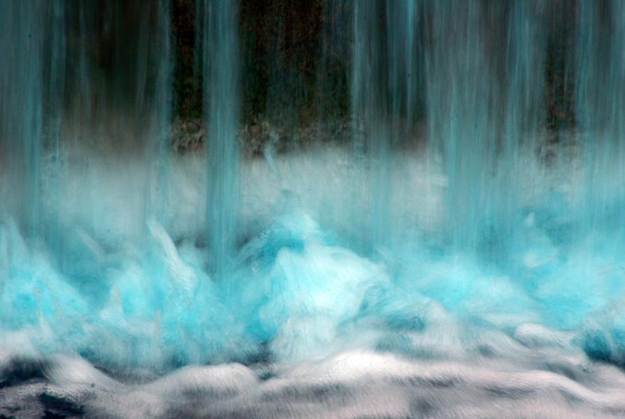 Blue waterfall