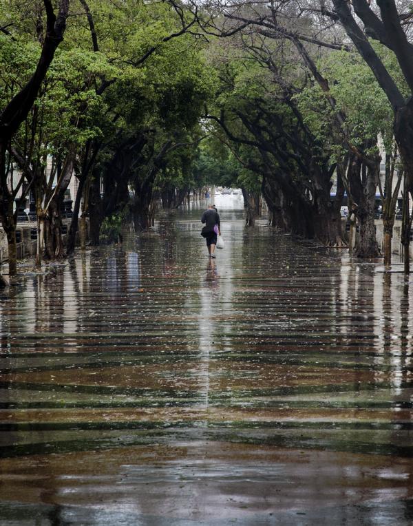 Stroll in the Rain, Old Town, Havana, Cuba