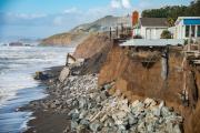 Boulders Are Placed to Combat Erosion on Pacifica's Coast