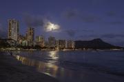 Moonrise over Waikiki