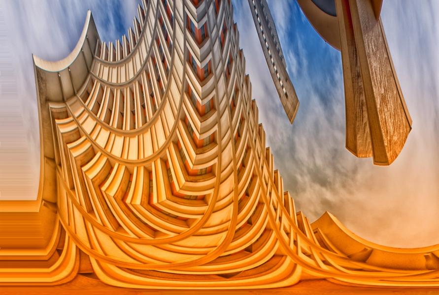 Surrealistic dreamscape.
