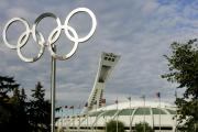 Olympic Rings and Portion of Olympic Village, Montreal, Canada