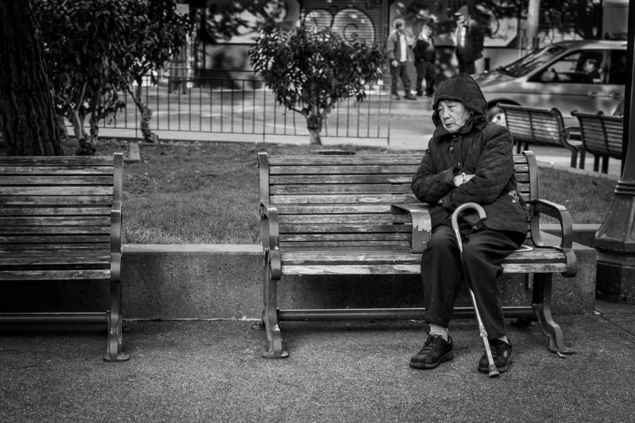 Resting in Portsmouth Square
