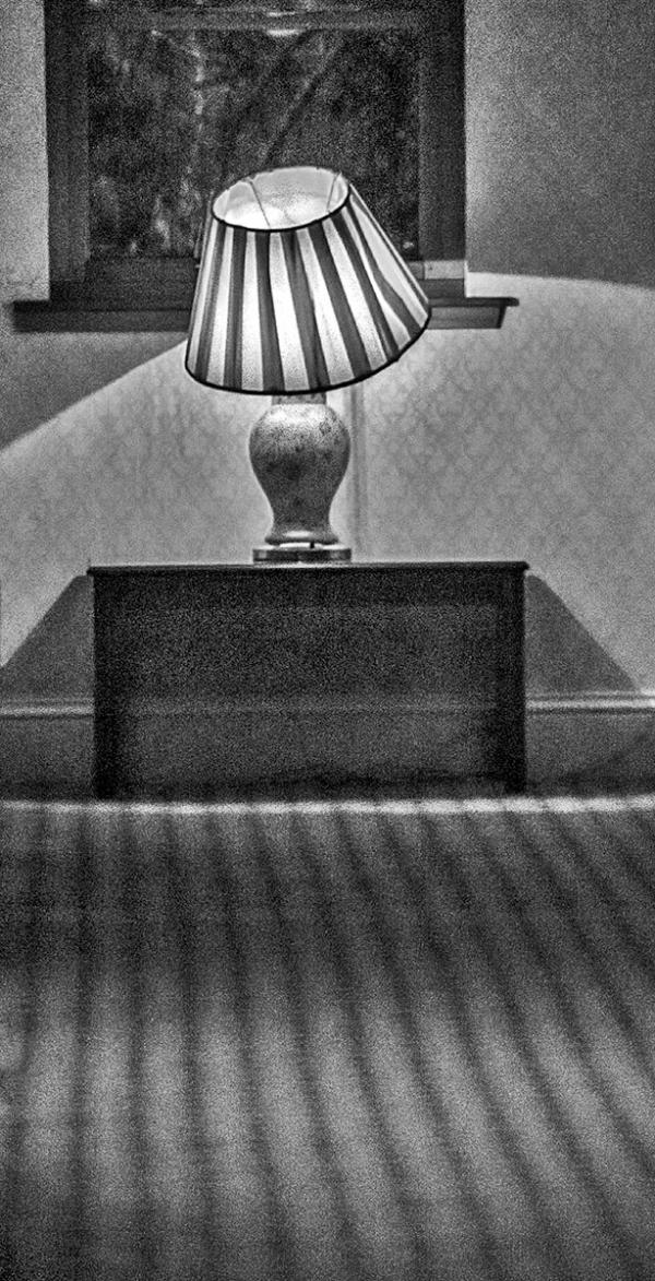 Lamp at end of hall