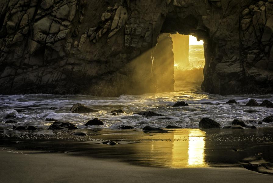 Pfeiffer Beach Arch at Sunset