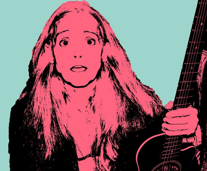 Jacqueline with her guitar