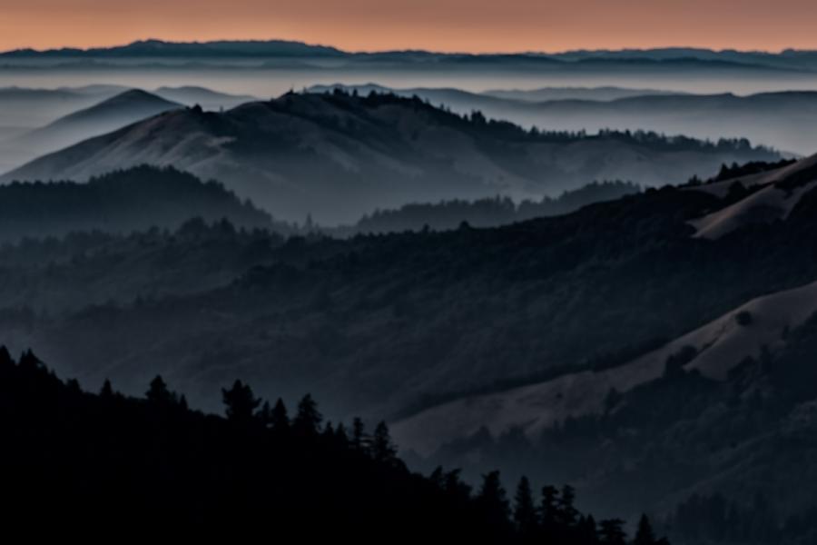 Fog settles at end of day