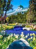 Hidden garden below Grand Hotel, Mackinac Island