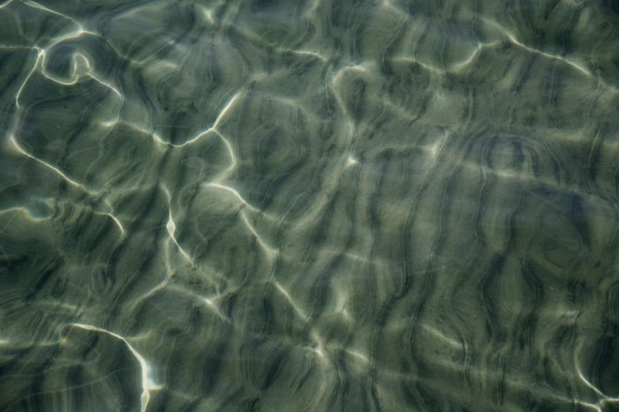 under water channels and lightning on the surface of water