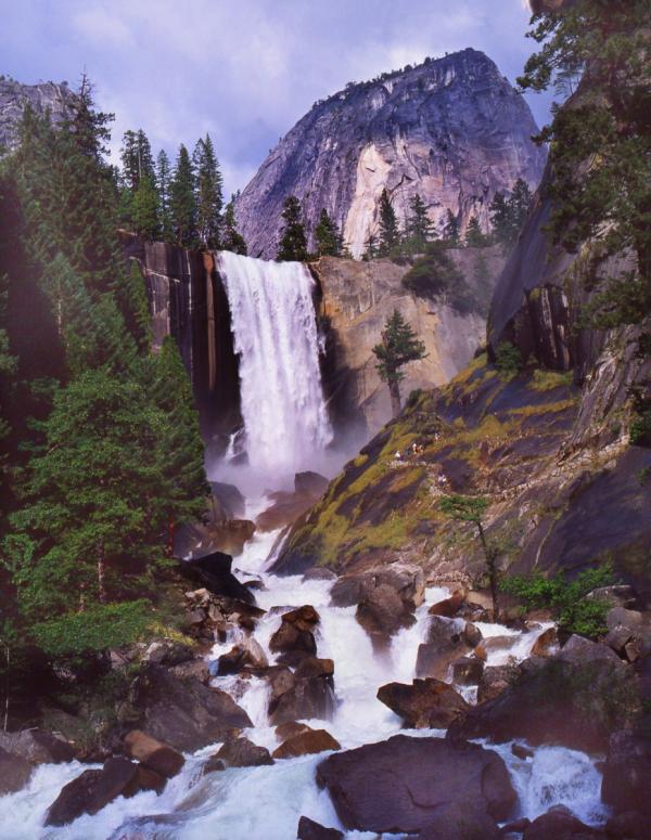 Vernal Fall from Mist Trail, Yosemite