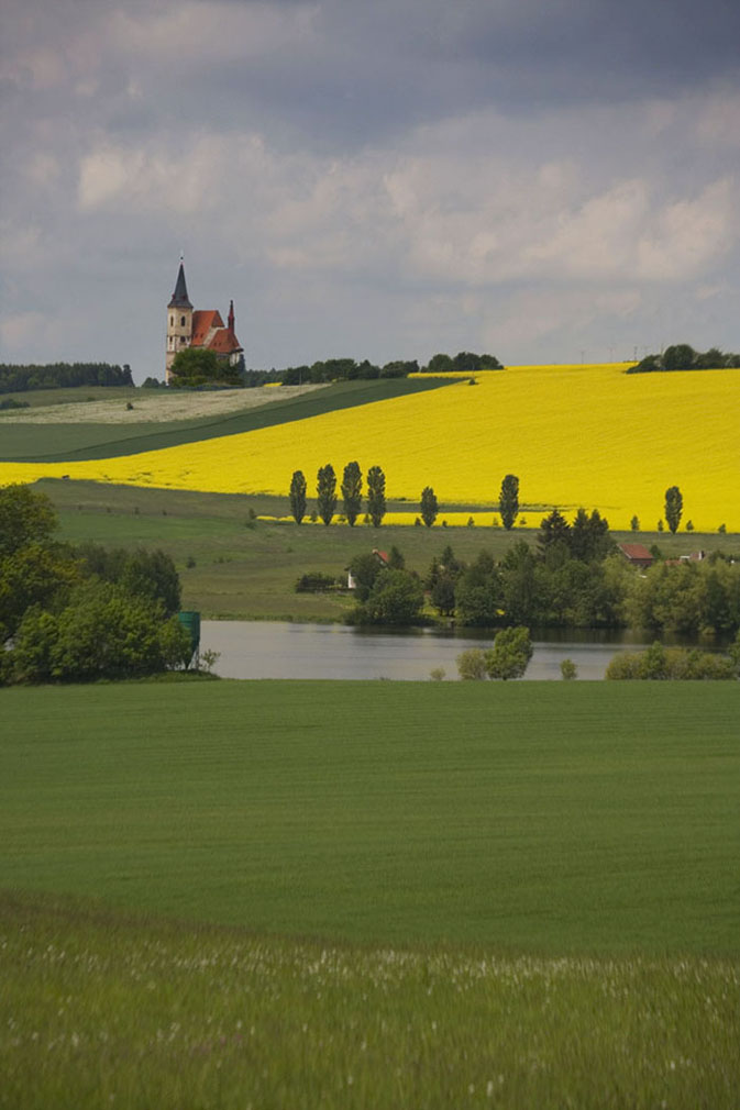 The tranquil countryside of Czech Republic outside Prague