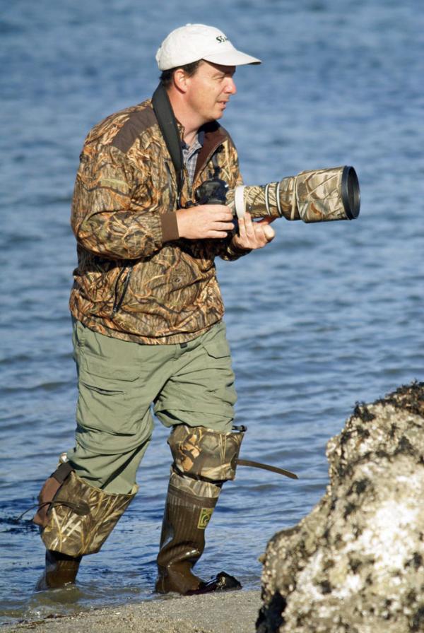 Bird Photographer in full gear