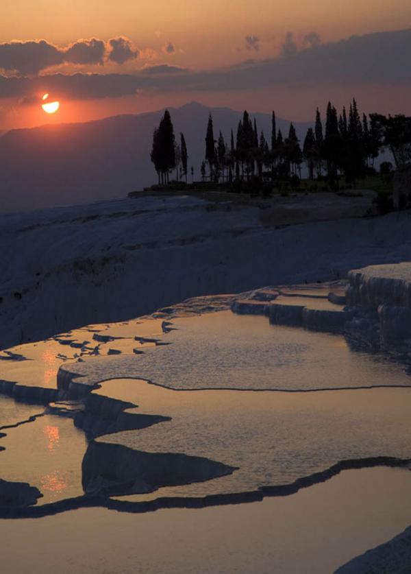 Sunset in Pamukkale, Turkey