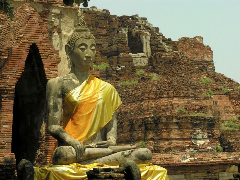 Seated Buddha, Ayuthaya, Thailand