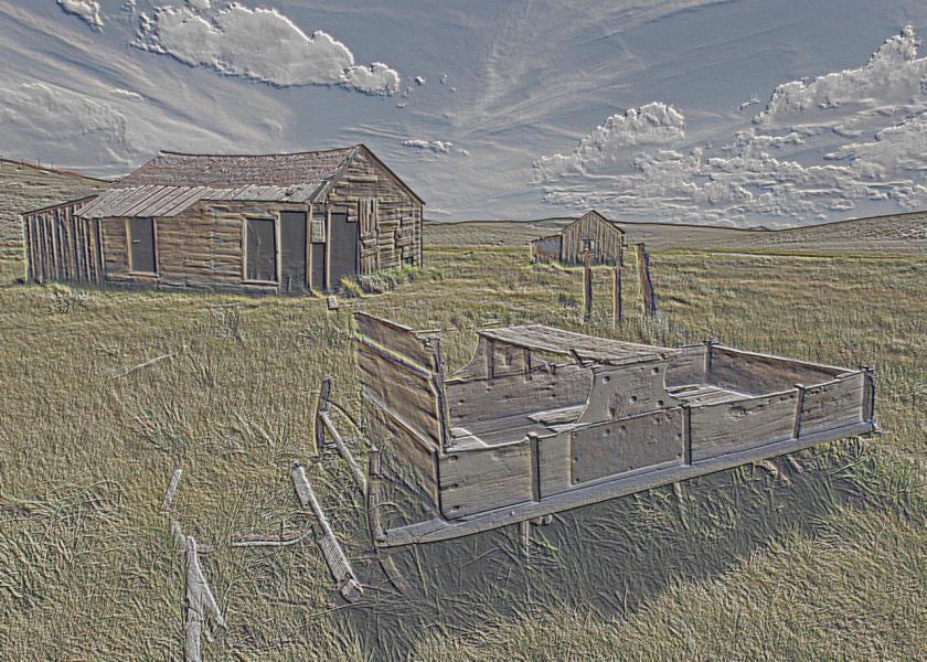 Bodie Scene in Relief