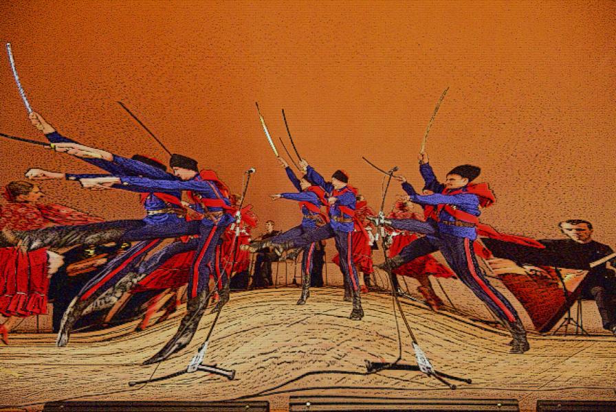 Russian Dancers in a rush