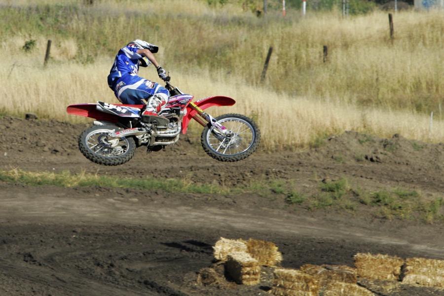 Motocross Rider Gets a Little Squirrely