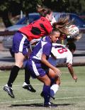 College Women's Soccer can get physical