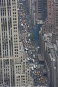 Taxi Conga Line in midtown Manhattan