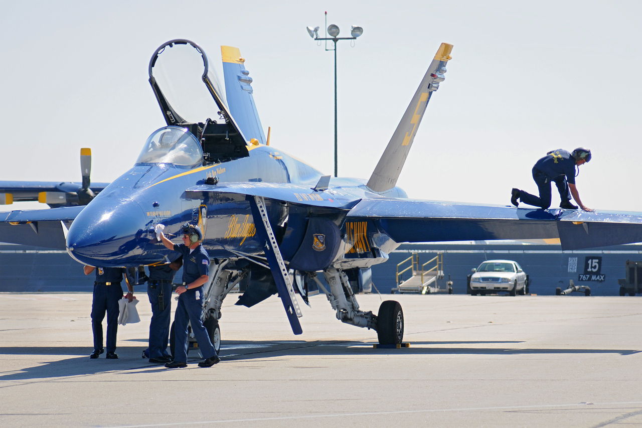 A crew inspects and cleans every inch before flight, Fleet Week 2011