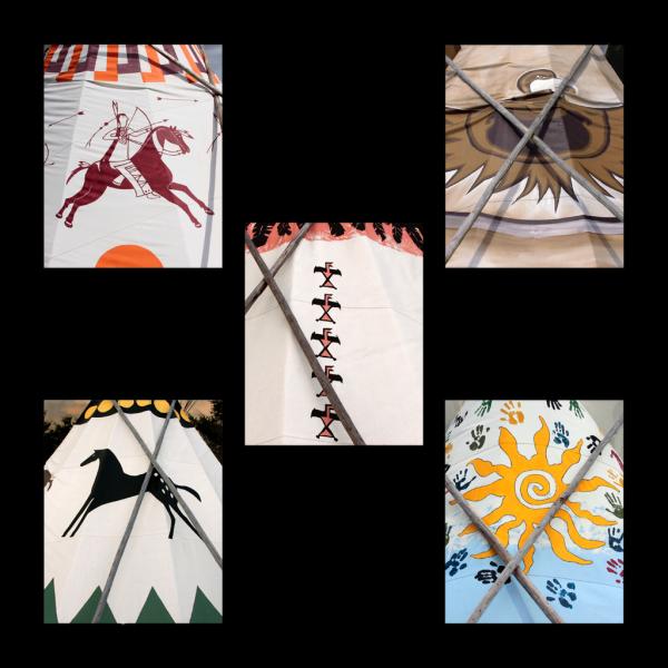 Painted Tipis, Oregon Trail Days, Illinois 2011