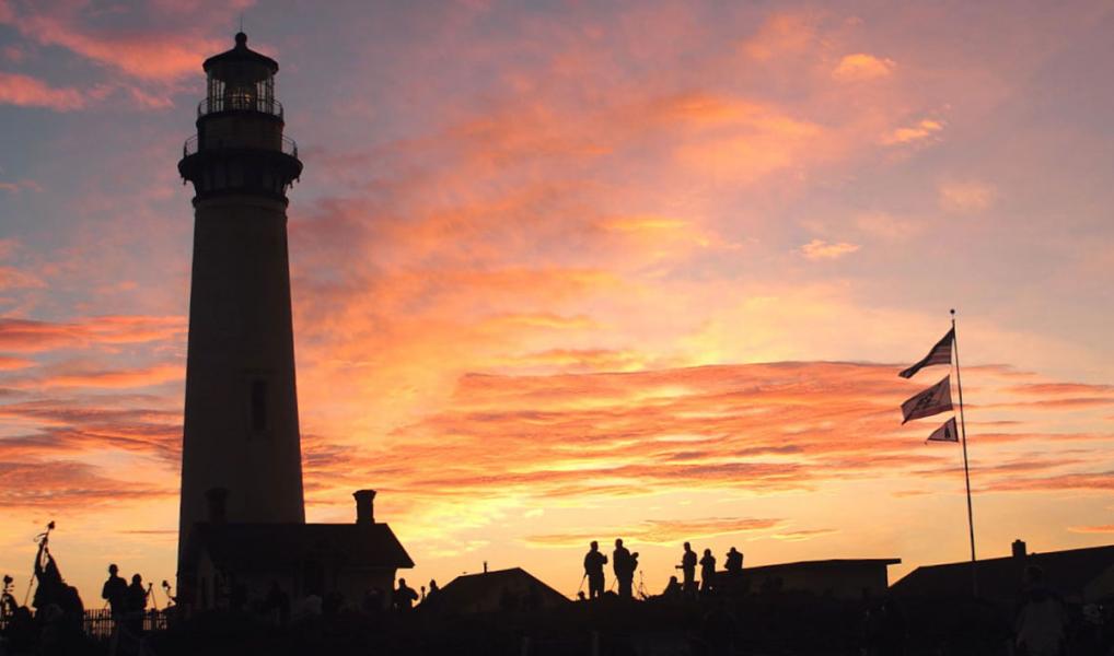 Pigeon Point Lighthouse at dusk- Pescadero, CA